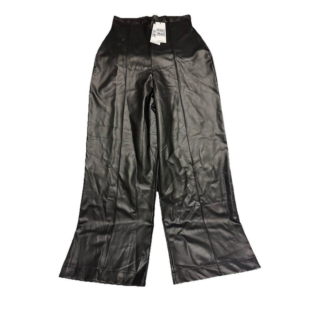 Ripley Rader High-Waisted Faux Leather Wide-Leg Minimalist Quiet Luxury 3 Medium